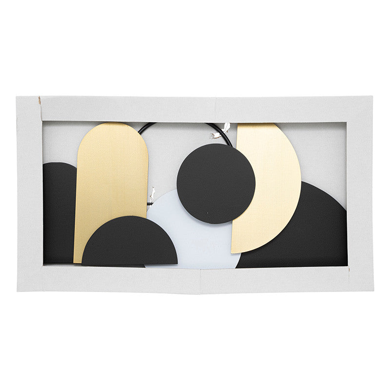 Déco Murale 70x37 Métal Juliette Noir Et Doré Atmosphera