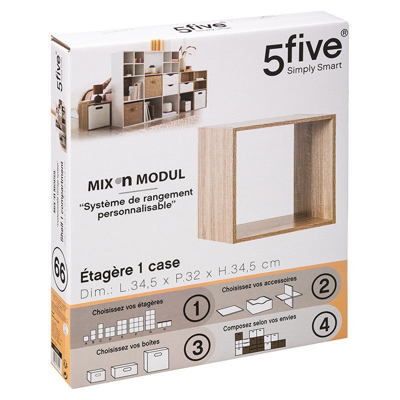 Etagère 1 Case Mix Naturel 5Five