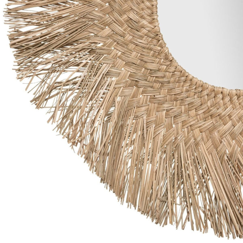 Miroir Rond 80 Cm En Roseau Ael Atmosphera