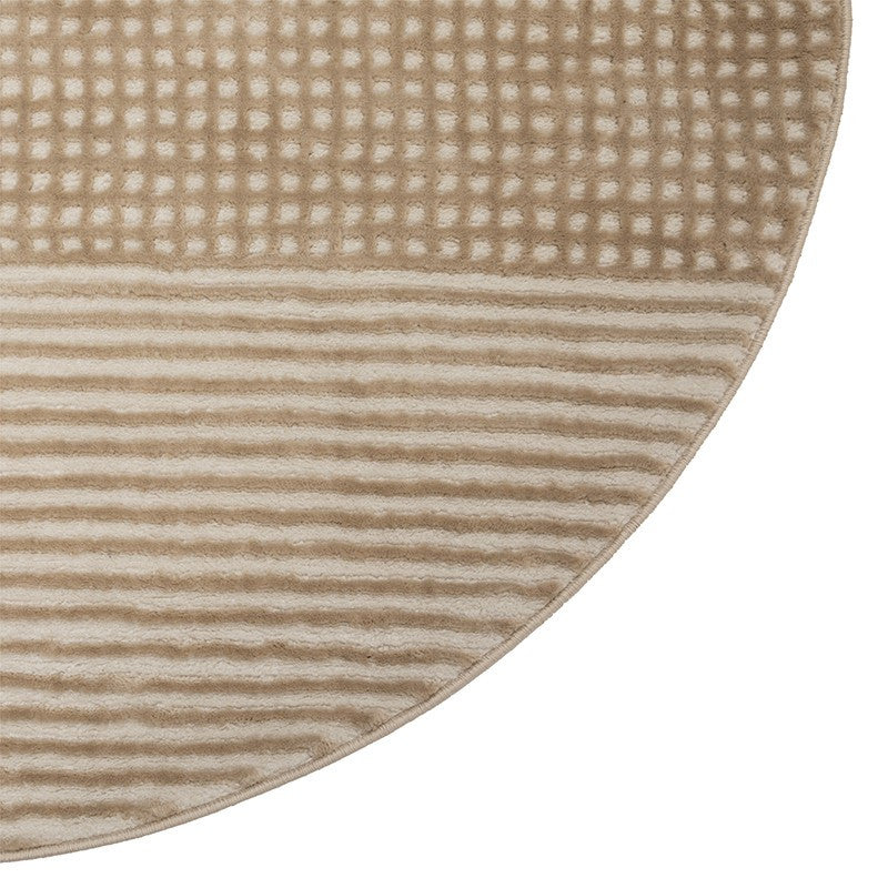 Tapis Ovale 160 X 235 Relief Beige Jana Atmosphera