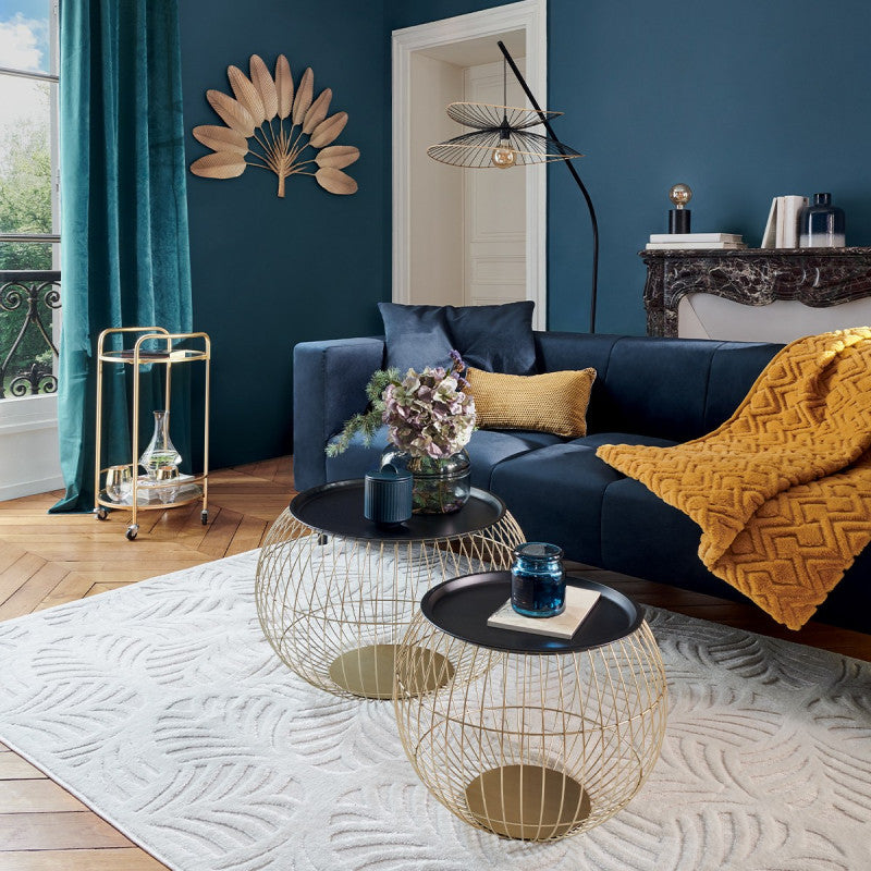 Tapis Rectangulaire Relief Feuille 160x230 Atmosphera