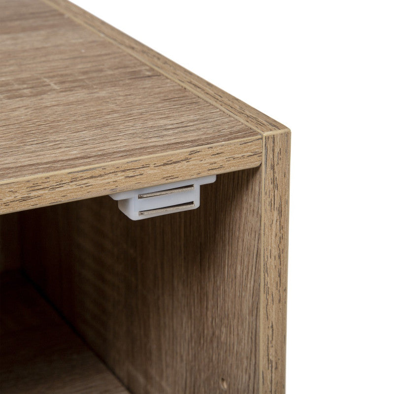  Etagère Murale 2 Niveaux + Porte Naturel Fixup 5Five