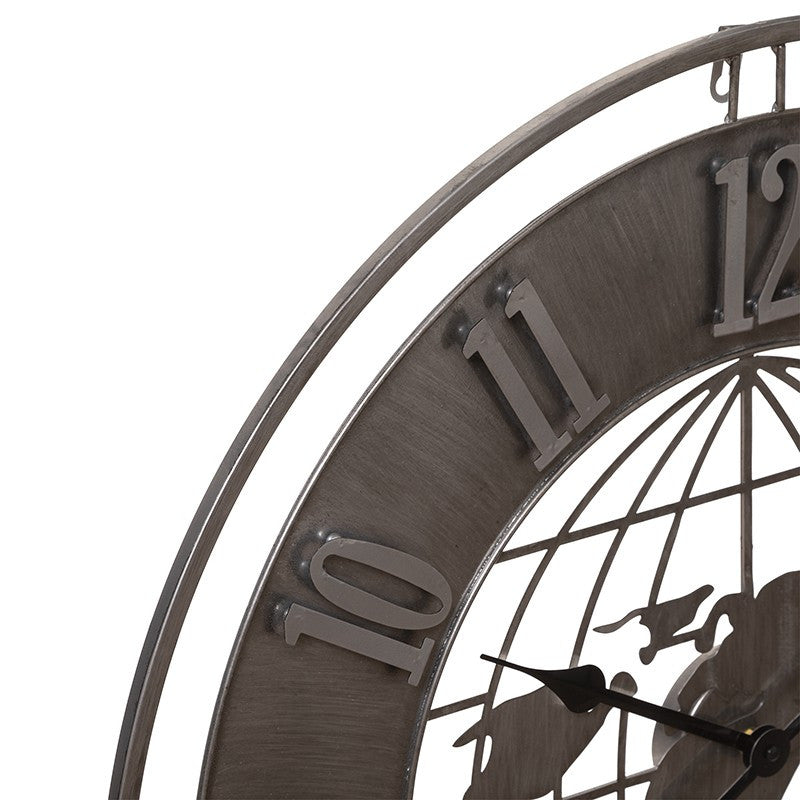  Horloge Métal Monde Isac D68 Atmosphera
