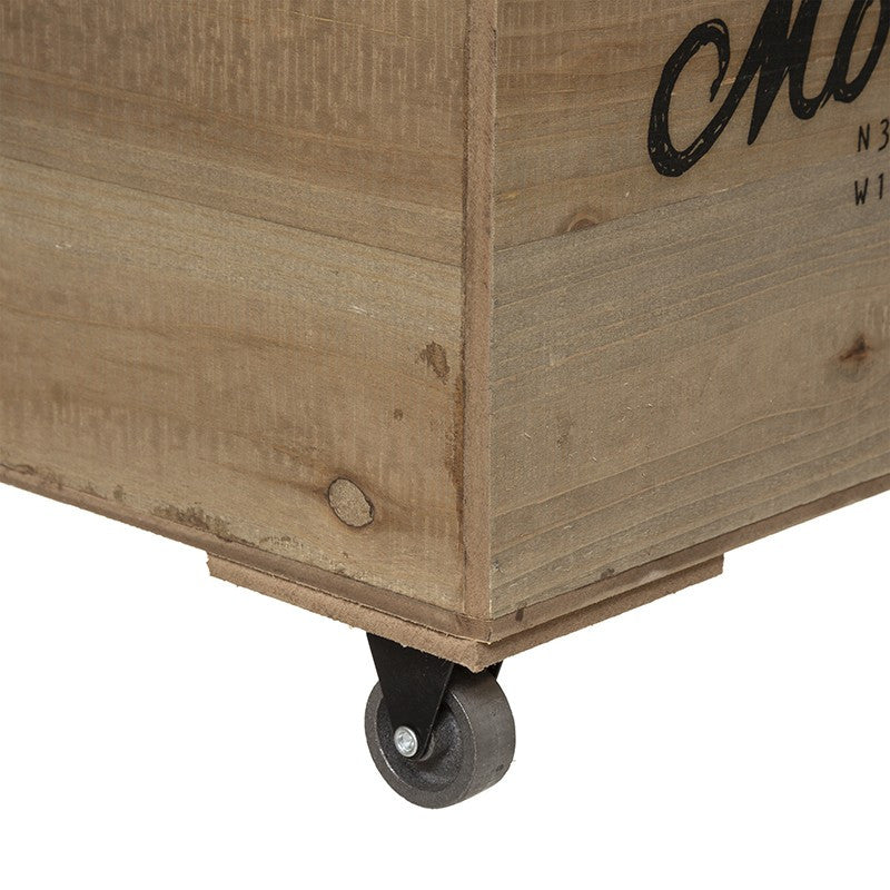  Lot De 3 Malles Carrés Bois Wild Atmosphera