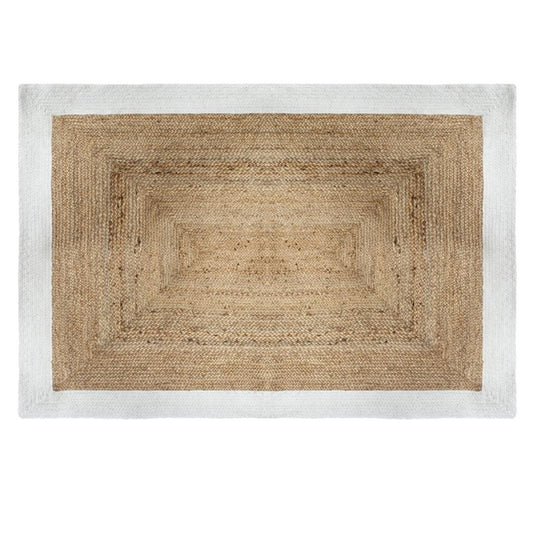  Tapis Jute Naturel Bord Blanc 120x170 Atmosphera
