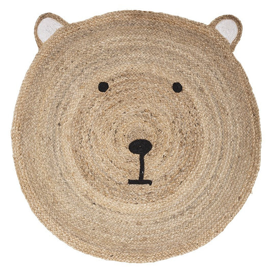  Tapis Jute Tête D'ourson D100 Atmosphera