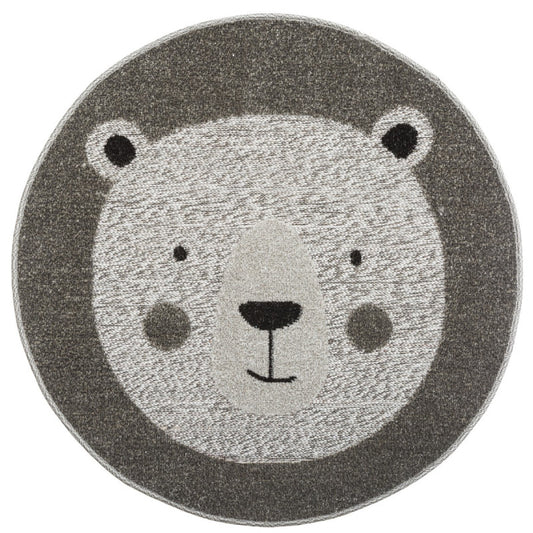  Tapis Rond D80 Ours Gris Atmosphera